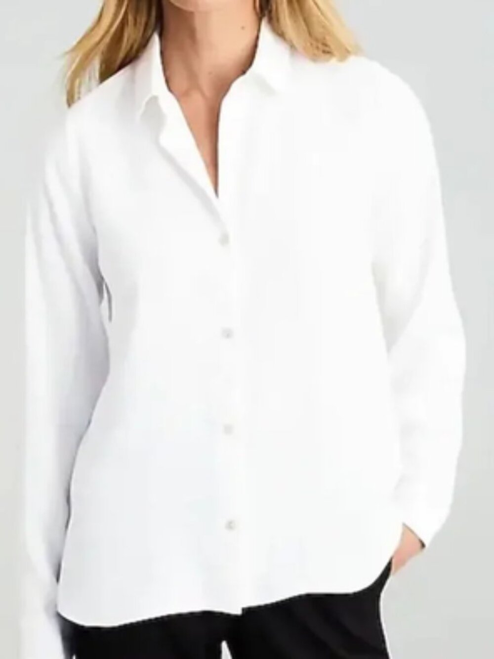 J. Jill White Shirt Non Iron Collection Button-Front Shirt size XL